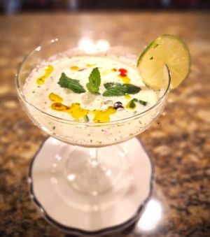 Chilled Cucumber-Mint Soup at Mondano in Old Forge