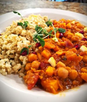 North African Vegetable Tagine Bowl at Mondano in Old Forge