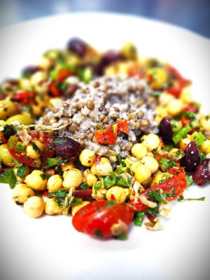 Lebanese Mujadara and Balela at Mondano in Old Forge