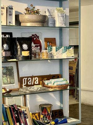 Items for sale at Gaia Art and Cafe in Rio De Janeiro