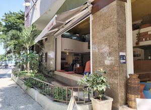 Big open windows  at Gaia Art and Cafe in Rio De Janeiro