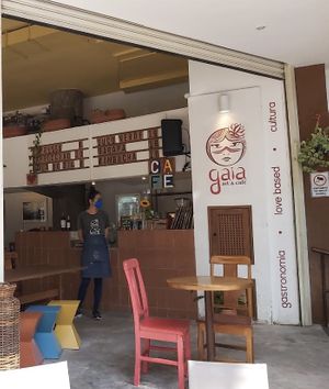 Entrance at Gaia Art and Cafe in Rio De Janeiro