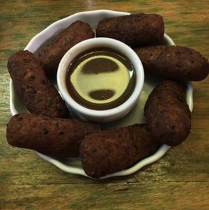 Yam croquettes with provolone cheese starter at Gaia Art and Cafe in Rio De Janeiro