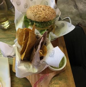 Quinoa Burger at Gaia Art and Cafe in Rio De Janeiro