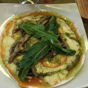 Pizzioca (Tapioca Pizza - Gluten free) at Gaia Art and Cafe in Rio De Janeiro