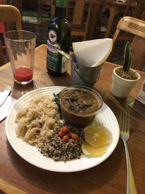 Vegan special of the day at Gaia Art and Cafe in Rio De Janeiro