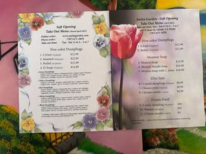 Soft opening menu Spring 2025 at Amita Garden in Ukiah