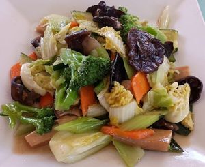 Mixed vegetables at Amita Garden in Ukiah