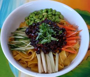 Zhajiang noodles at Amita Garden in Ukiah
