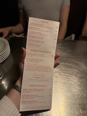 Menu!  at Mæxico City in Copenhagen