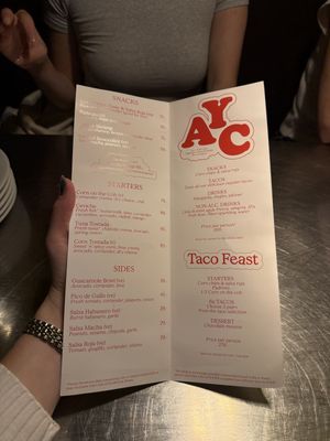 Menu!  at Mæxico City in Copenhagen