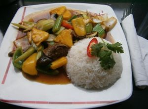 Harmony soy protein with pineapple at Loving Hut - St. Hanshaugen in Oslo