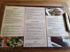 Menu at Loving Hut - St. Hanshaugen in Oslo