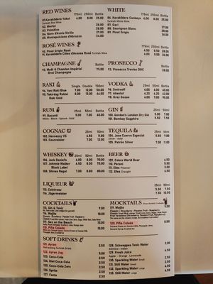 Non-vegan prepared drinks highlighted. As for bottled, I am unsure. at Kebir Turkish Kitchen in Surbiton