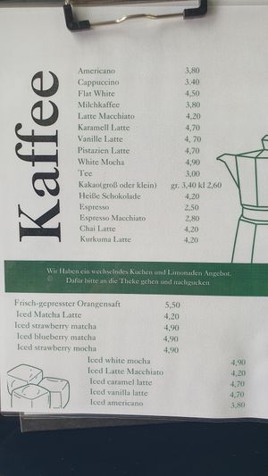 Kaffee mit Hafermilch erhältlich at Bio-Deli-Cafe‘ "3 Haselnüsse" in Templin