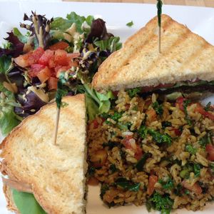 Frankenstein burger! at The New Vegan in Delray Beach