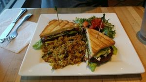 Portobello burger  at The New Vegan in Delray Beach