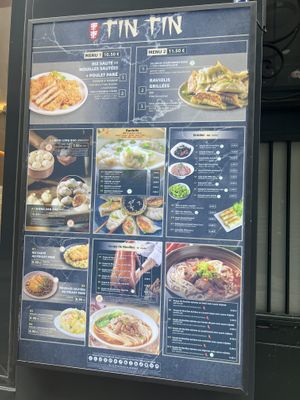 Menu  at Tintin - Bastille in Paris