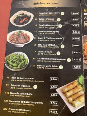 Menu  at Tintin - Bastille in Paris