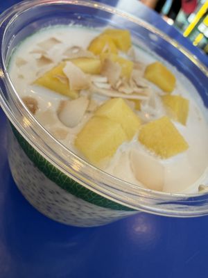 Mango coconut chia puddingg  at Voyager - St John  in San Jose