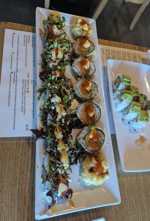 Green giant and vegetarian godzilla rolls at Hinoki Sushi  in Reno