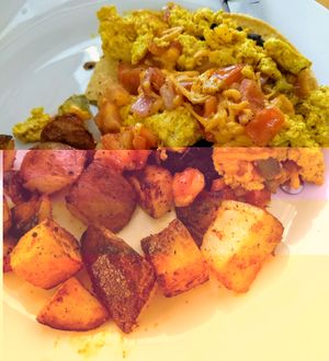 vegan huevos rancheros at East End Eatery in Gainesville