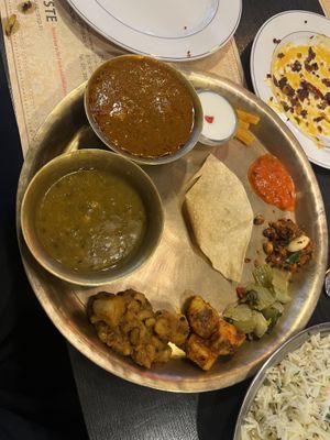 Vegetable thali   at Kantipur in Busan