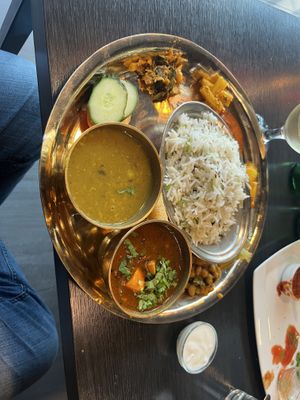 Veg thali   at Kantipur in Busan