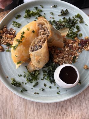 Vegan haggis dish   at Uig Hotel  in Isle Of Skye