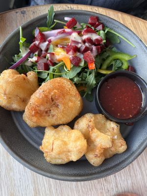 Fried cauliflower fritters   at Uig Hotel  in Isle Of Skye