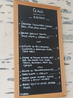 Le menu de la semaine at Chardon  in Angers