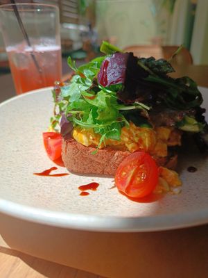 Mediterranean Tofu Scramble (brunch) at The Açaí Restaurant in Rhodes