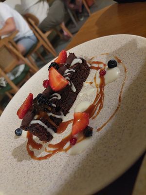 Brownie at The Açaí Restaurant in Rhodes