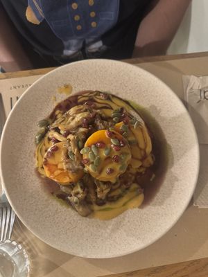 Pumpkin steak   at The Açaí Restaurant in Rhodes