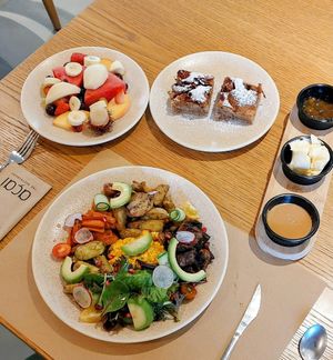 Breakfast 😀 at The Açaí Restaurant in Rhodes