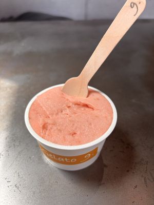 Raspberry gelatoin  at Gelato 9. in Tokyo