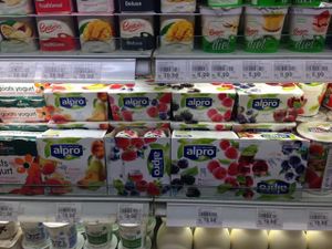 Soy yoghurt selection at Village Grocer in Kuala Lumpur