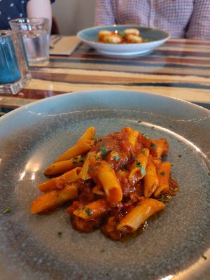 Second course of surprise menu, pasta at Sapori Sardi in Woerden