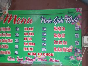 Menu at Cơm chay Diệu Vy in Ho Chi Minh City