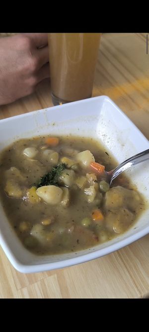Sopa de patacón at La Jungla Veg - San Felipe in Bogota