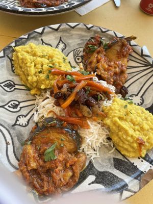 Rice, eggplnt and lentils. at Orient Experience II in Venice