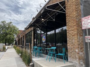 The outdoor seating.  at Eats Bakery in Salt Lake City
