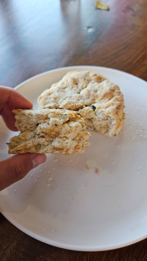 Cheddar herb biscuit at Eats Bakery in Salt Lake City