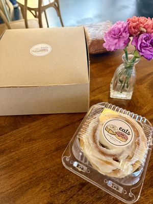 Plain cinnamon roll  at Eats Bakery in Salt Lake City