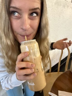 Cookie butter latte decaf soy milkk  at Eats Bakery in Salt Lake City
