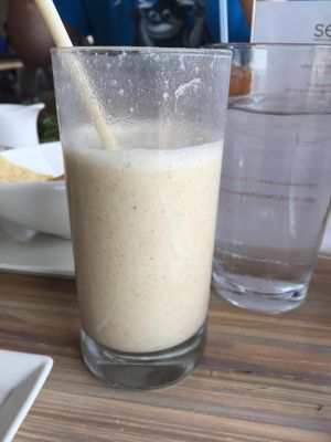 Pineapple, ginger, almond milk smoothie at Seed - Faubourg Lafayette in New Orleans