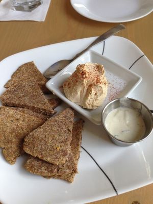 bread and hummus at Seed - Faubourg Lafayette in New Orleans