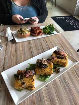 Grilled Polenta and BBQ Sandwich at Seed - Faubourg Lafayette in New Orleans
