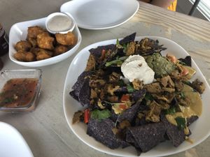 Nachos and tofu nuggets  at Seed - Faubourg Lafayette in New Orleans