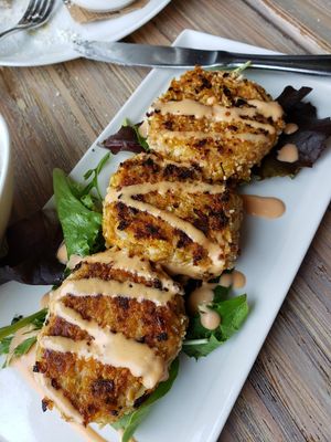 Artichoke cakes at Seed - Faubourg Lafayette in New Orleans